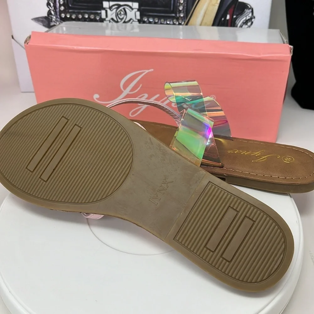 Sandals Pink and Clear Strap nwt - Picture 5 of 5